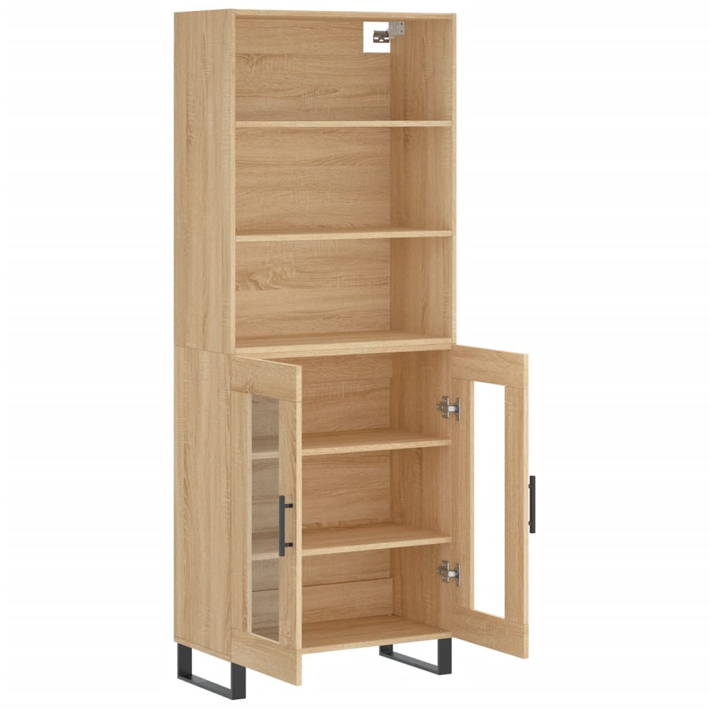 Buffet haut Chêne sonoma 69,5x34x180 cm Bois d'ingénierie - XIOS