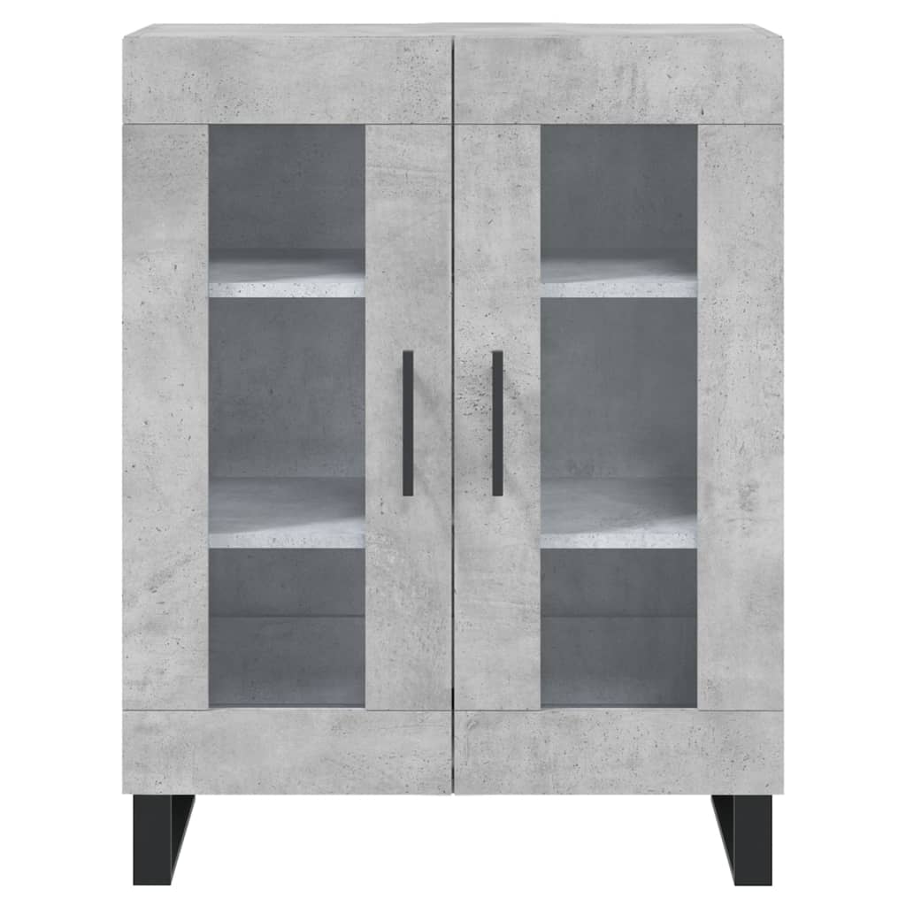 Buffet haut Gris béton 69,5x34x180 cm Bois d'ingénierie - XIOS