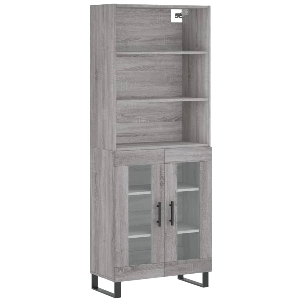 Buffet haut Sonoma gris 69,5x34x180 cm Bois d'ingénierie - XIOS