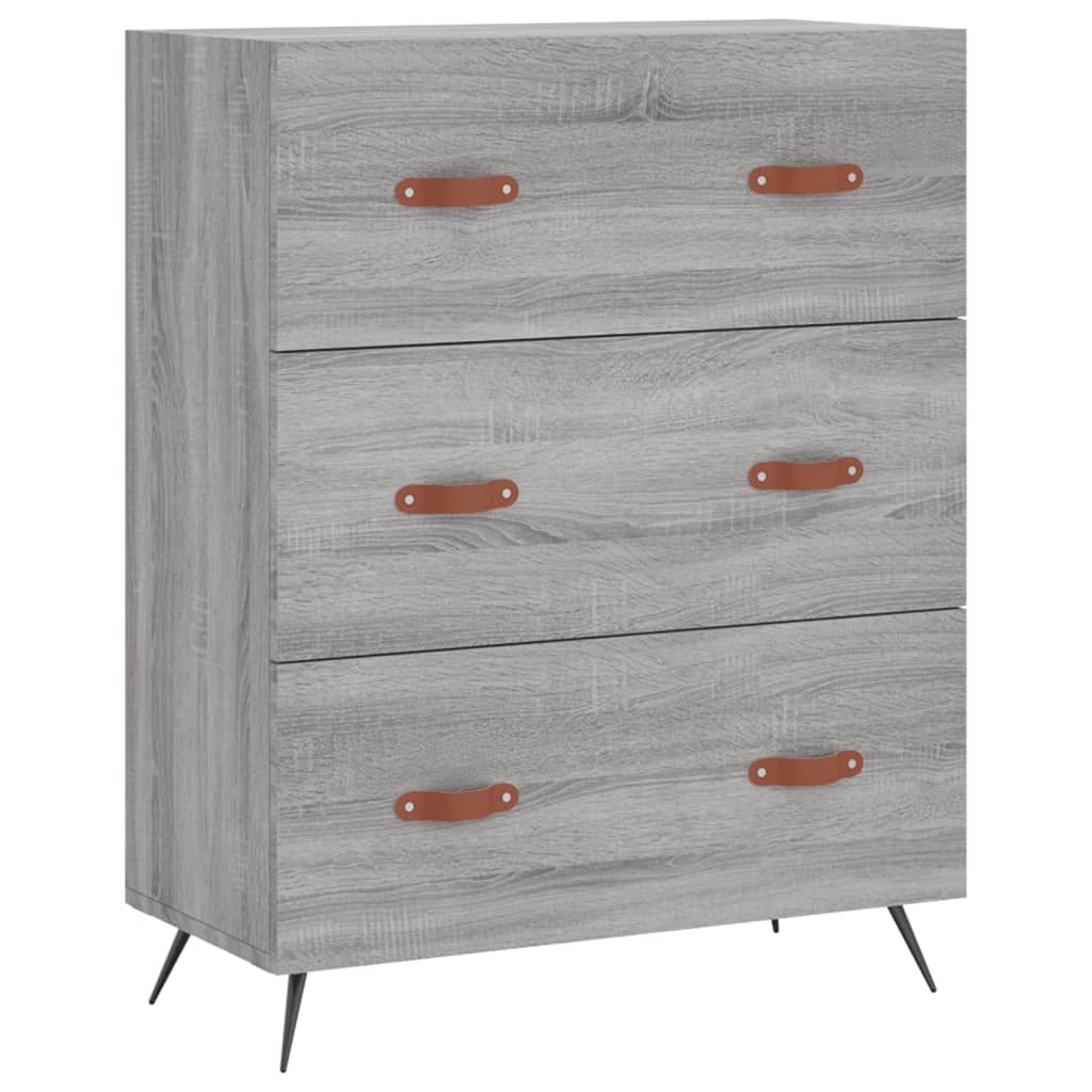 Buffet haut Sonoma gris 69,5x34x180 cm Bois d'ingénierie - XIOS