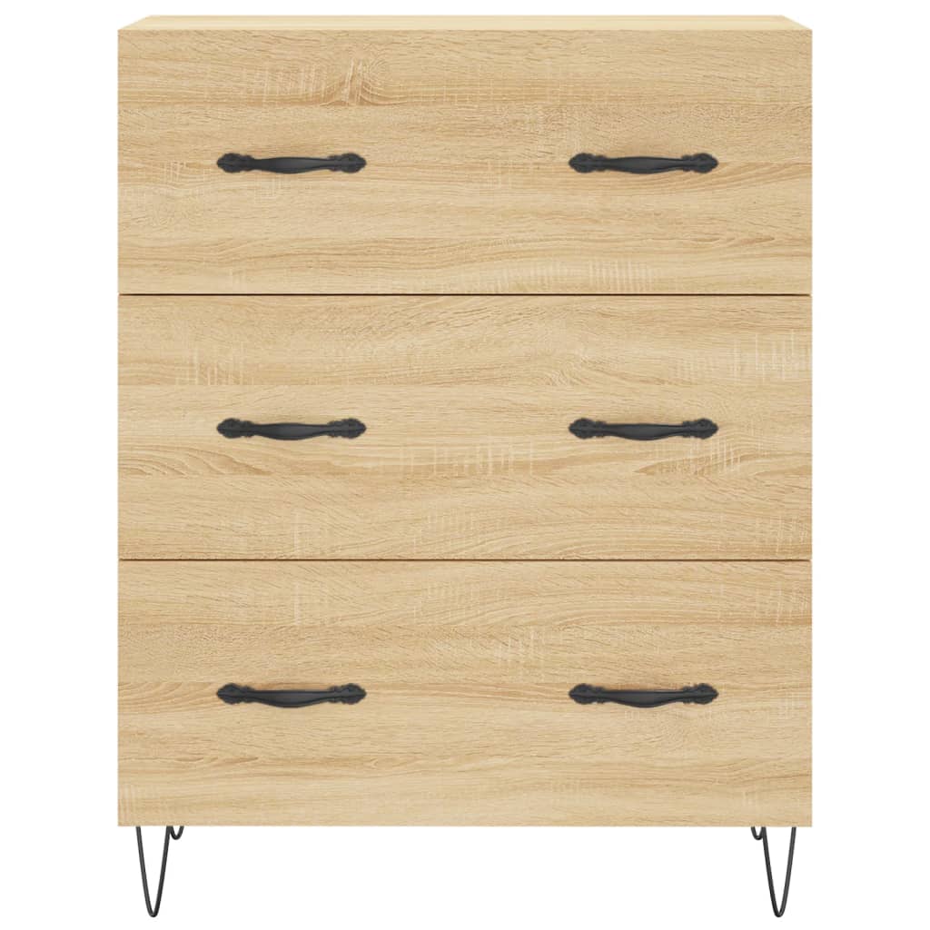 Buffet haut Chêne sonoma 69,5x34x180 cm Bois d'ingénierie - XIOS