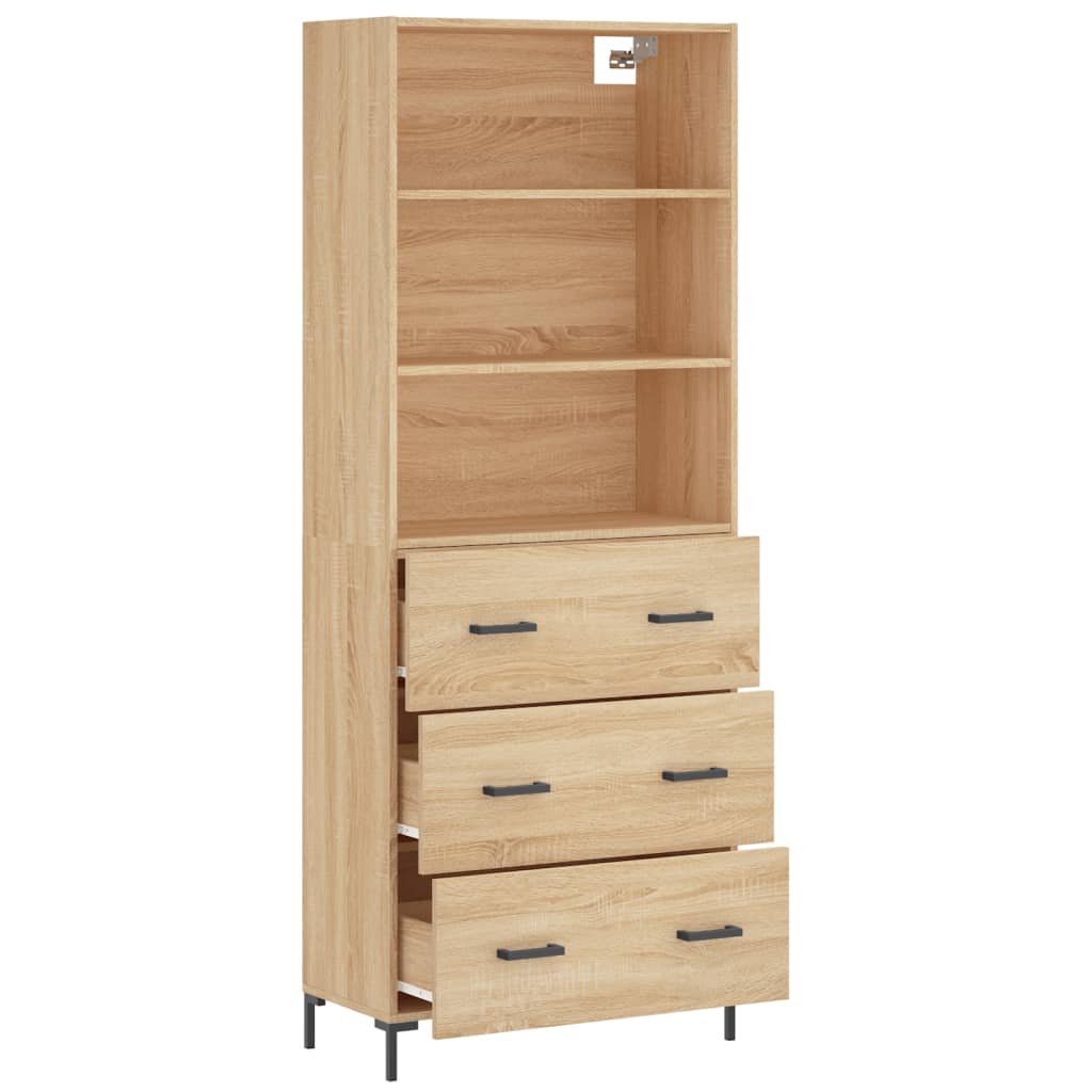 Buffet haut Chêne sonoma 69,5x34x180 cm Bois d'ingénierie - XIOS