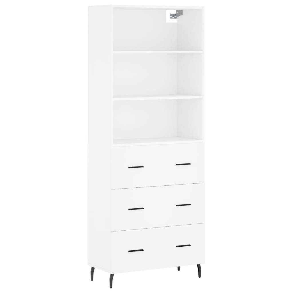 Buffet haut Blanc 69,5x34x180 cm Bois d'ingénierie - XIOS