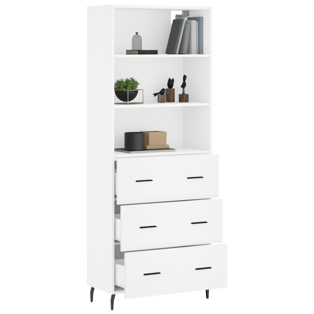 Buffet haut Blanc 69,5x34x180 cm Bois d'ingénierie - XIOS