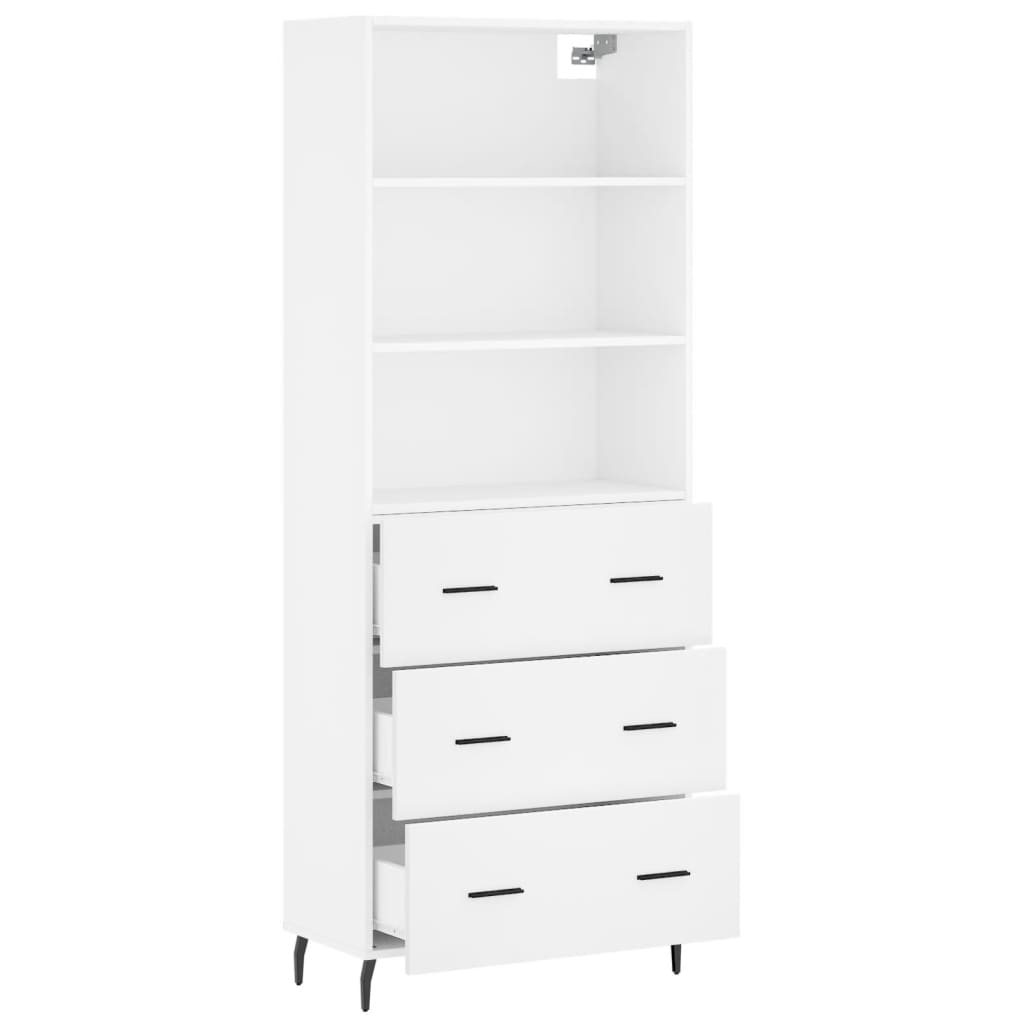 Buffet haut Blanc 69,5x34x180 cm Bois d'ingénierie - XIOS