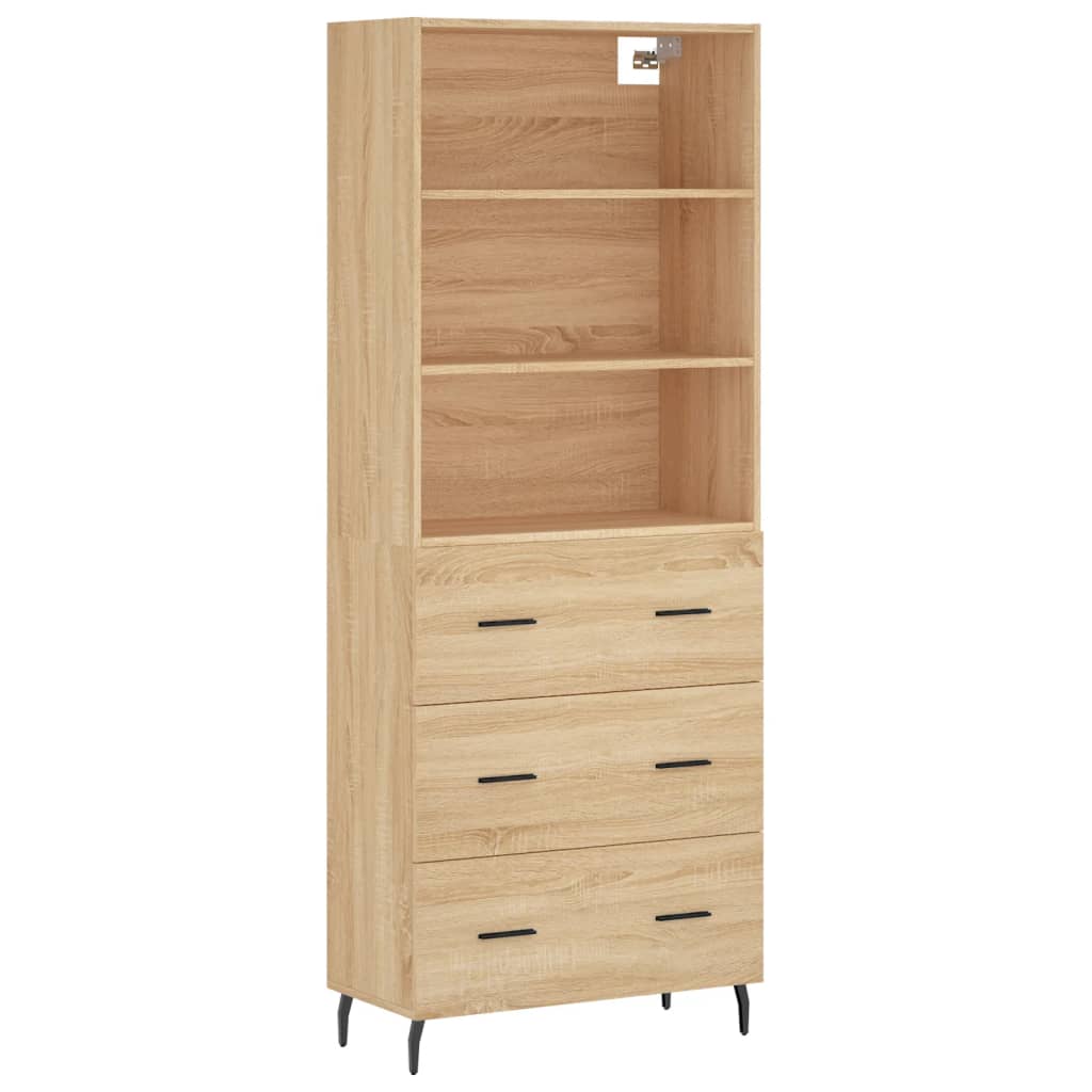 Buffet haut Chêne sonoma 69,5x34x180 cm Bois d'ingénierie - XIOS