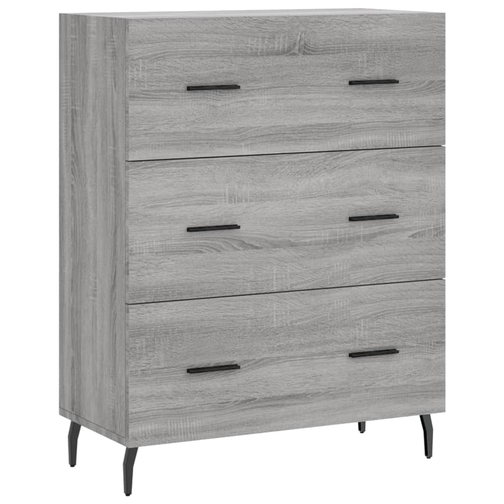 Buffet haut Sonoma gris 69,5x34x180 cm Bois d'ingénierie - XIOS