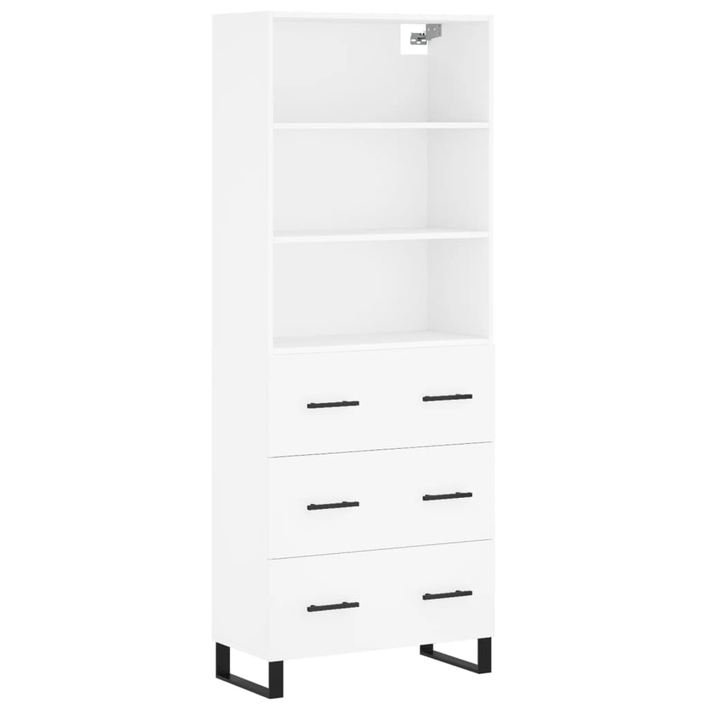 Buffet haut Blanc 69,5x34x180 cm Bois d'ingénierie - XIOS