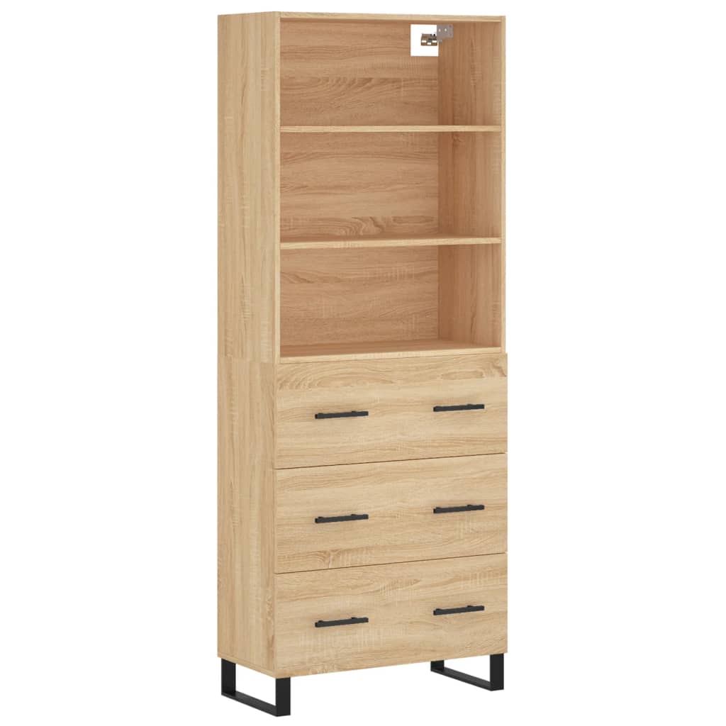 Buffet haut Chêne sonoma 69,5x34x180 cm Bois d'ingénierie - XIOS