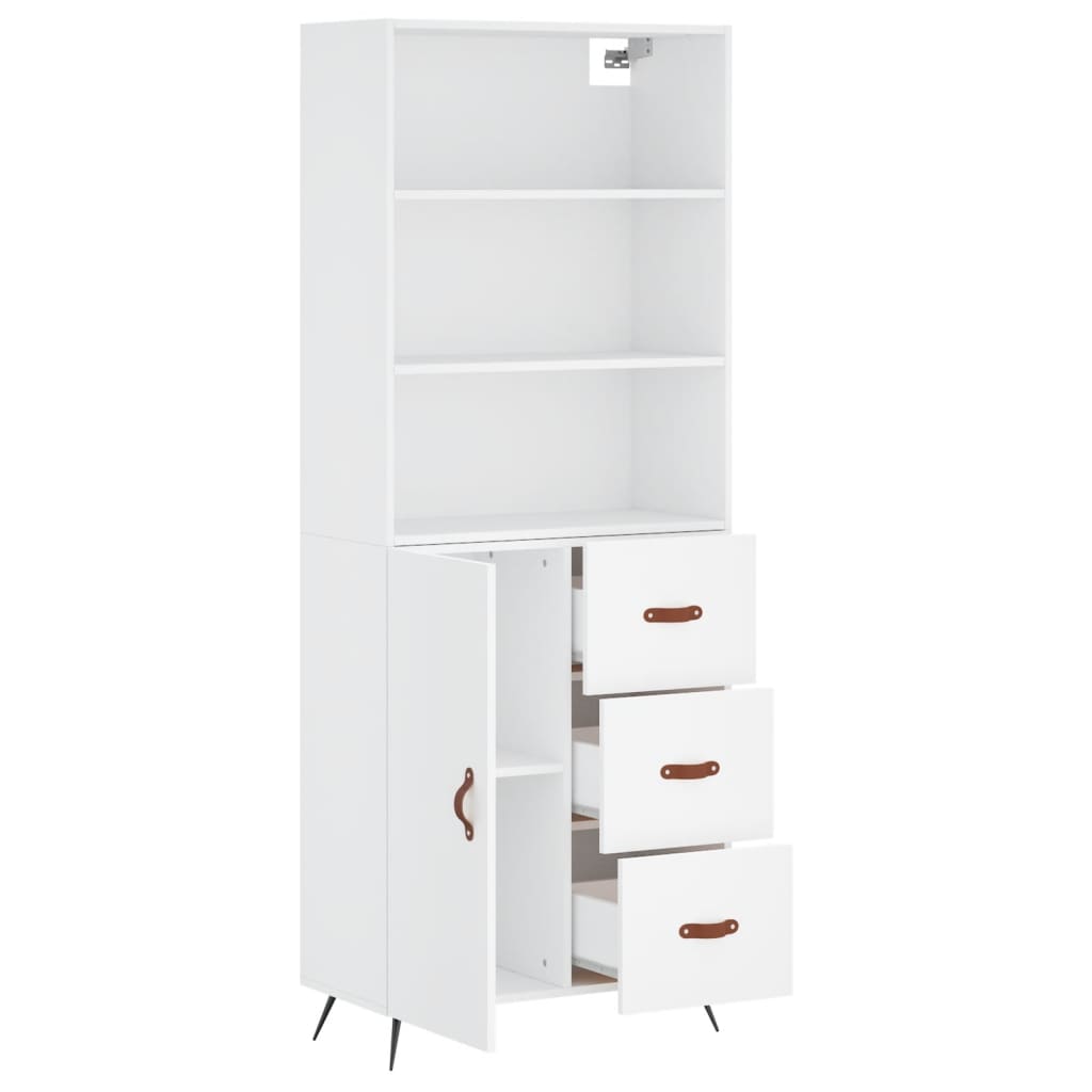 Buffet haut Blanc 69,5x34x180 cm Bois d'ingénierie - XIOS