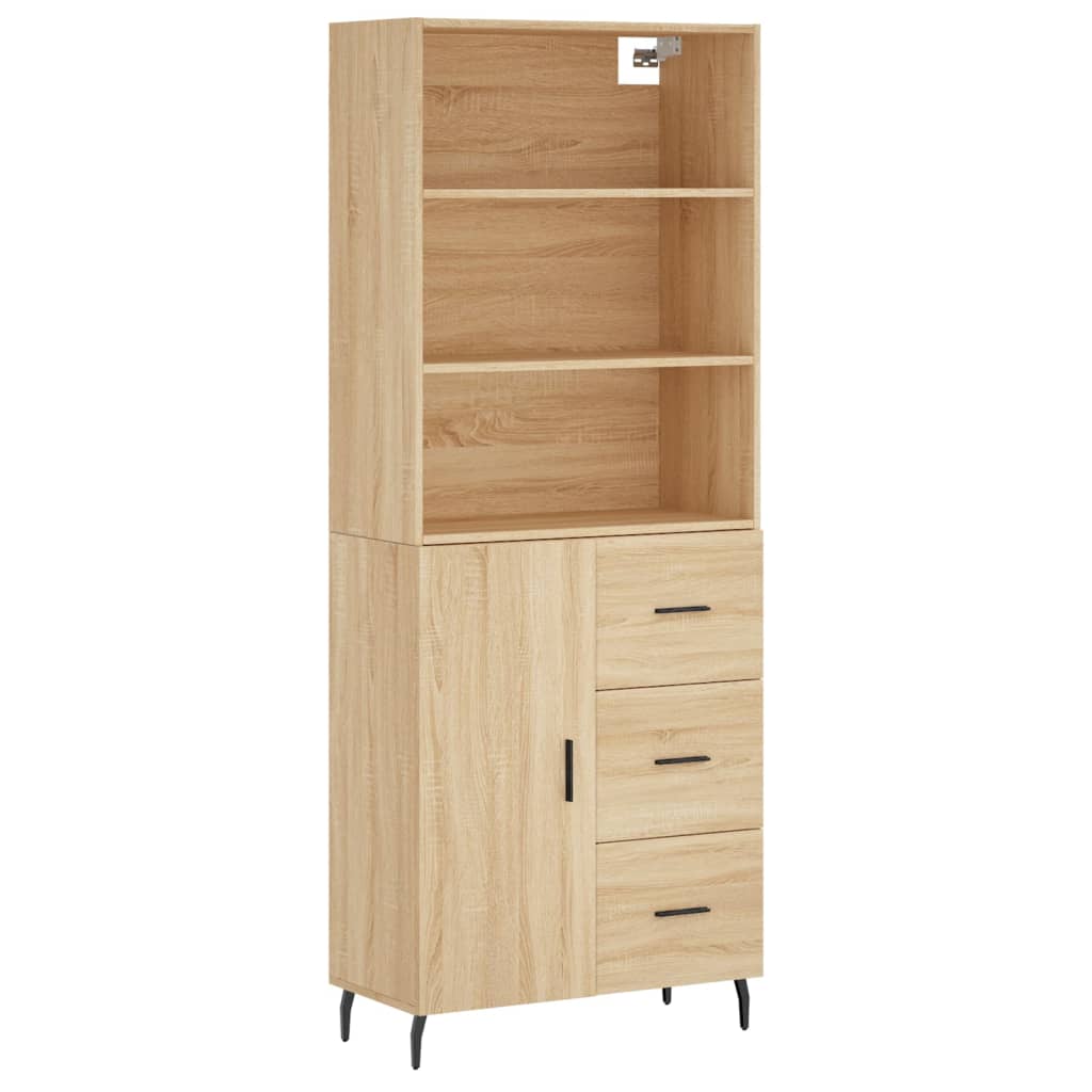 Buffet haut Chêne sonoma 69,5x34x180 cm Bois d'ingénierie - XIOS