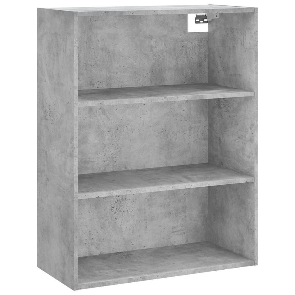 Buffet haut Gris béton 69,5x34x180 cm Bois d'ingénierie - XIOS