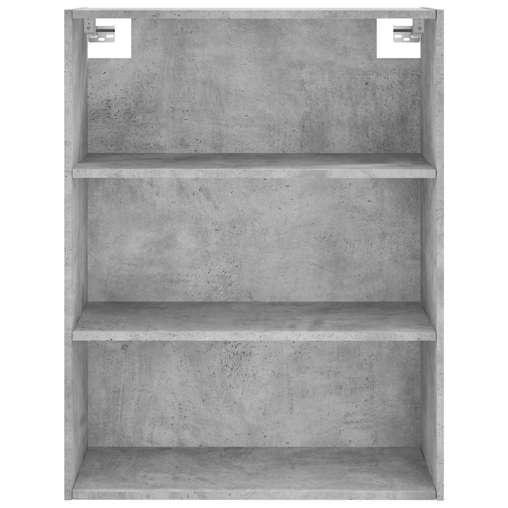 Buffet haut Gris béton 69,5x34x180 cm Bois d'ingénierie - XIOS