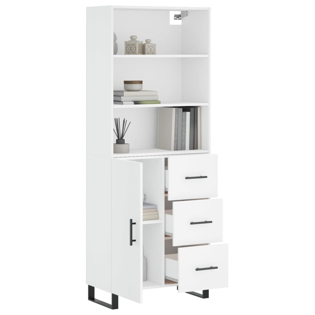 Buffet haut Blanc 69,5x34x180 cm Bois d'ingénierie - XIOS