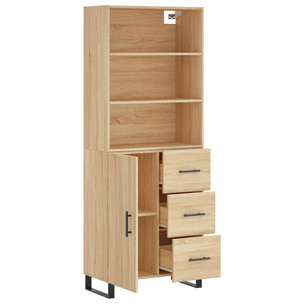 Buffet haut Chêne sonoma 69,5x34x180 cm Bois d'ingénierie - XIOS