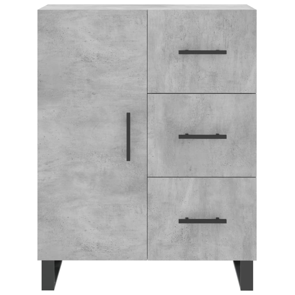 Buffet haut Gris béton 69,5x34x180 cm Bois d'ingénierie - XIOS