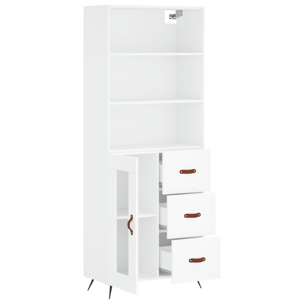 Buffet haut Blanc 69,5x34x180 cm Bois d'ingénierie - XIOS