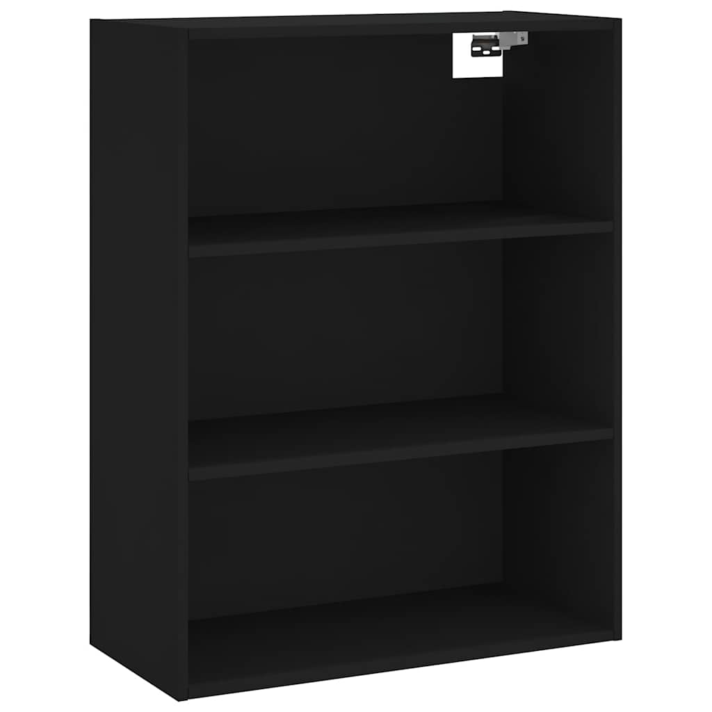 Buffet haut Noir 69,5x34x180 cm Bois d'ingénierie - XIOS