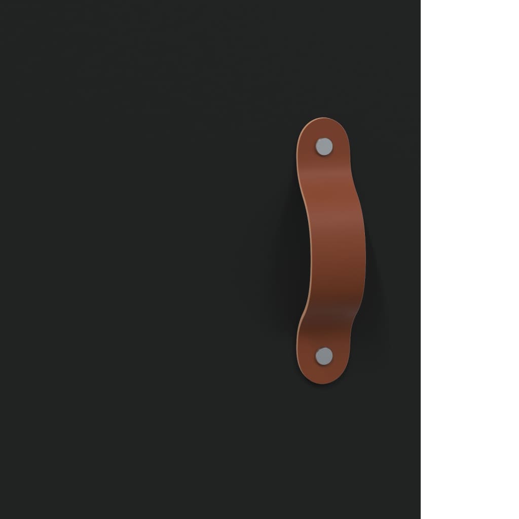 Buffet haut Noir 69,5x34x180 cm Bois d'ingénierie - XIOS