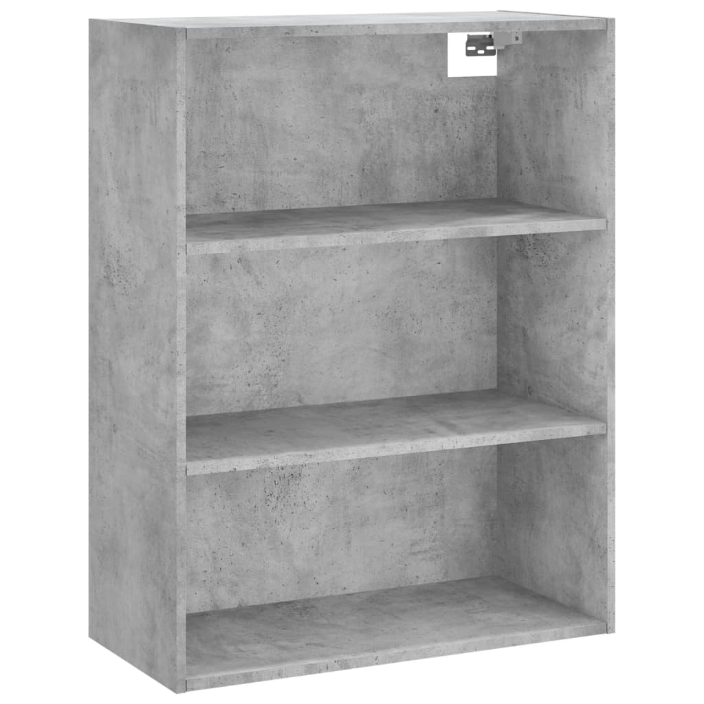 Buffet haut Gris béton 69,5x34x180 cm Bois d'ingénierie - XIOS