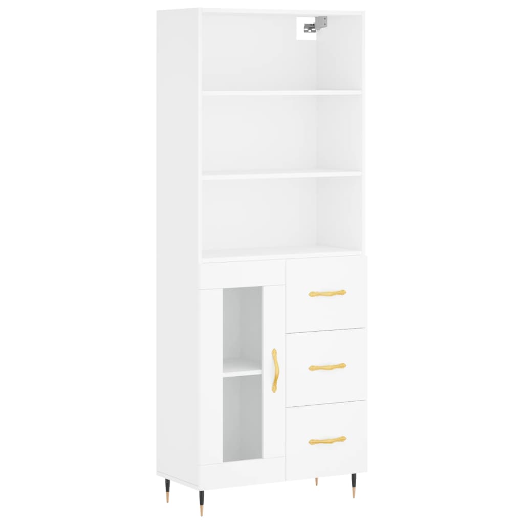 Buffet haut Blanc 69,5x34x180 cm Bois d'ingénierie - XIOS