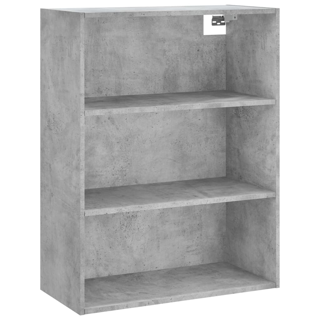Buffet haut Gris béton 69,5x34x180 cm Bois d'ingénierie - XIOS