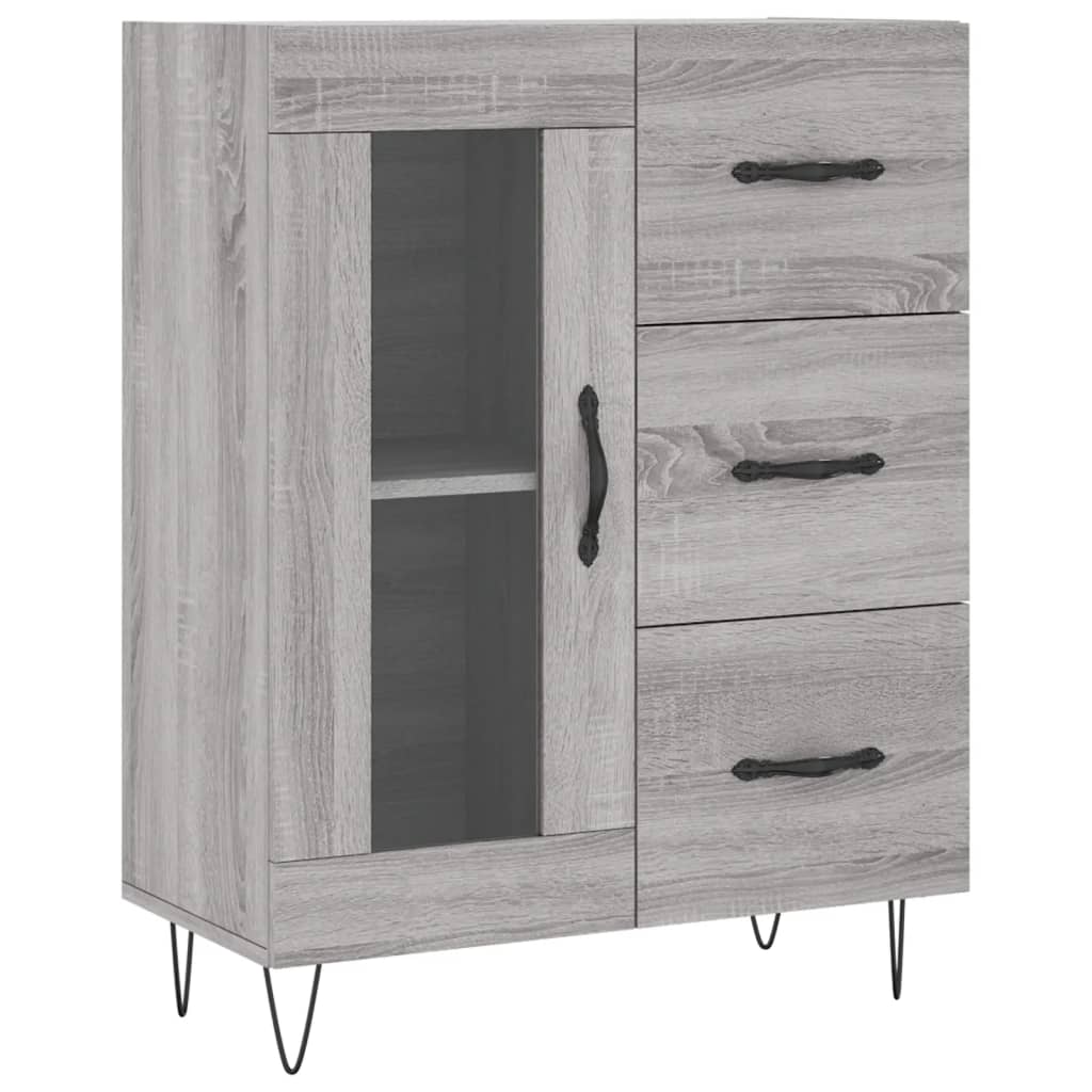 Buffet haut Sonoma gris 69,5x34x180 cm Bois d'ingénierie - XIOS