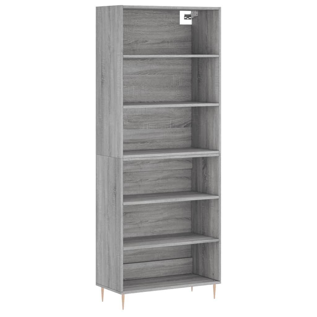 Buffet sonoma gris 69,5x32,5x180 cm bois d'ingénierie - XIOS