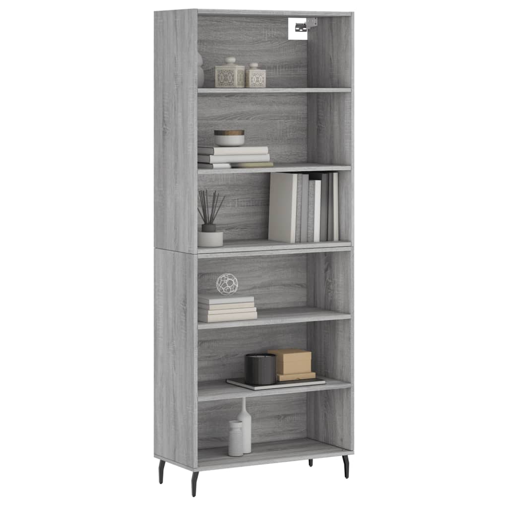 Buffet sonoma gris 69,5x32,5x180 cm bois d'ingénierie - XIOS