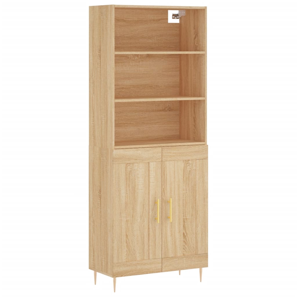 Buffet haut Chêne sonoma 69,5x34x180 cm Bois d'ingénierie - XIOS