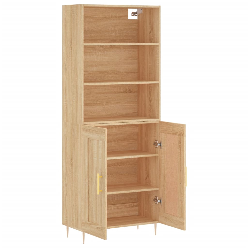 Buffet haut Chêne sonoma 69,5x34x180 cm Bois d'ingénierie - XIOS