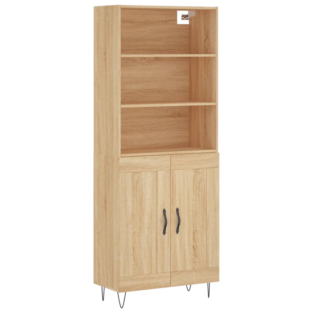 Buffet haut Chêne sonoma 69,5x34x180 cm Bois d'ingénierie - XIOS