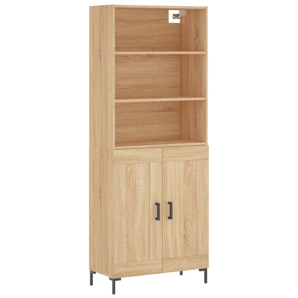 Buffet haut Chêne sonoma 69,5x34x180 cm Bois d'ingénierie - XIOS
