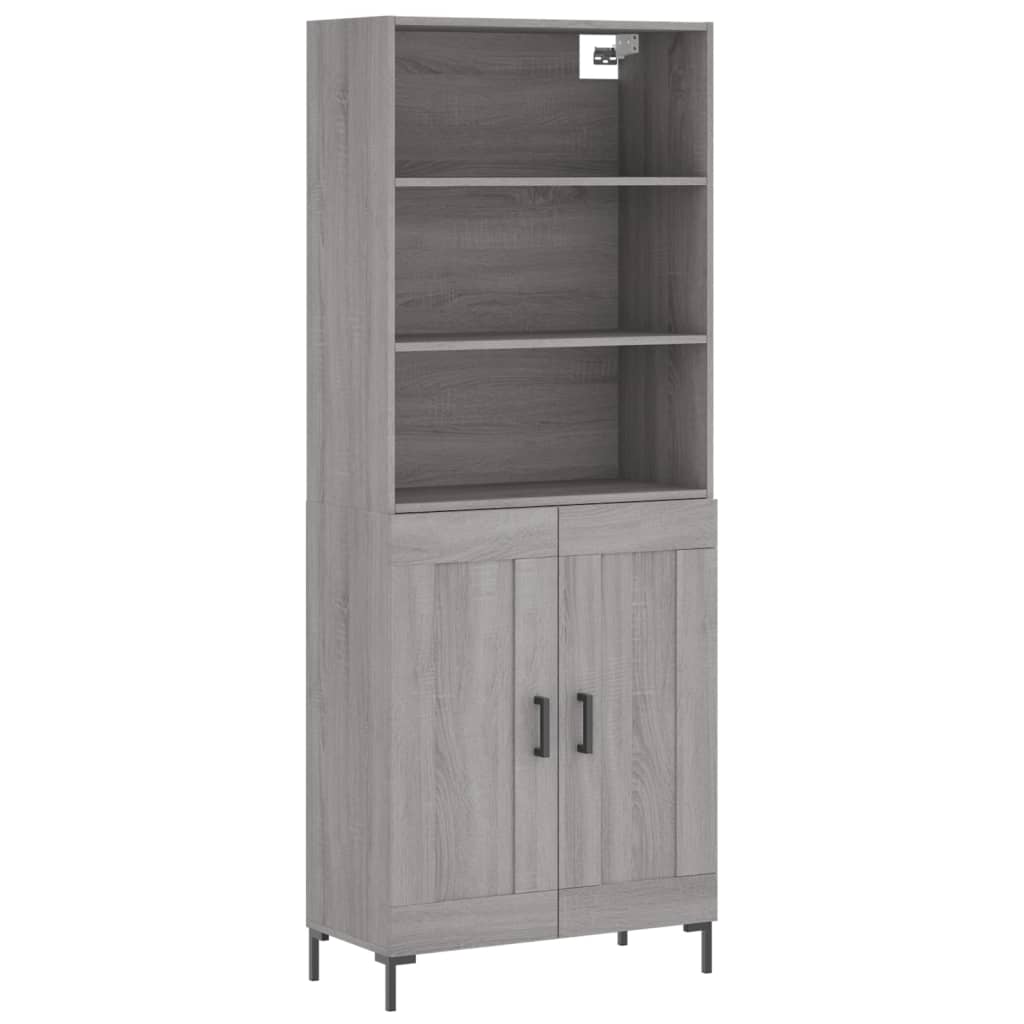 Buffet haut Sonoma gris 69,5x34x180 cm Bois d'ingénierie - XIOS