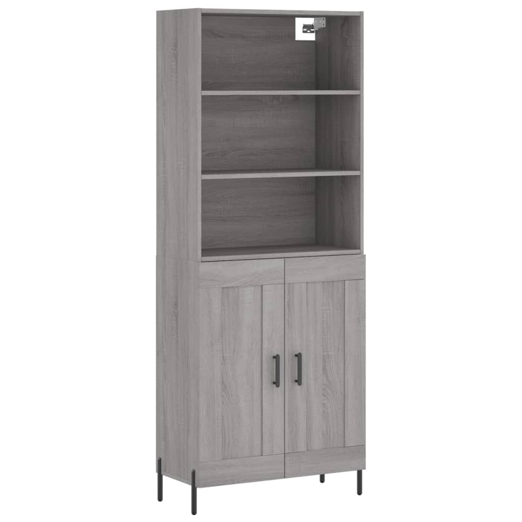 Buffet haut Sonoma gris 69,5x34x180 cm Bois d'ingénierie - XIOS