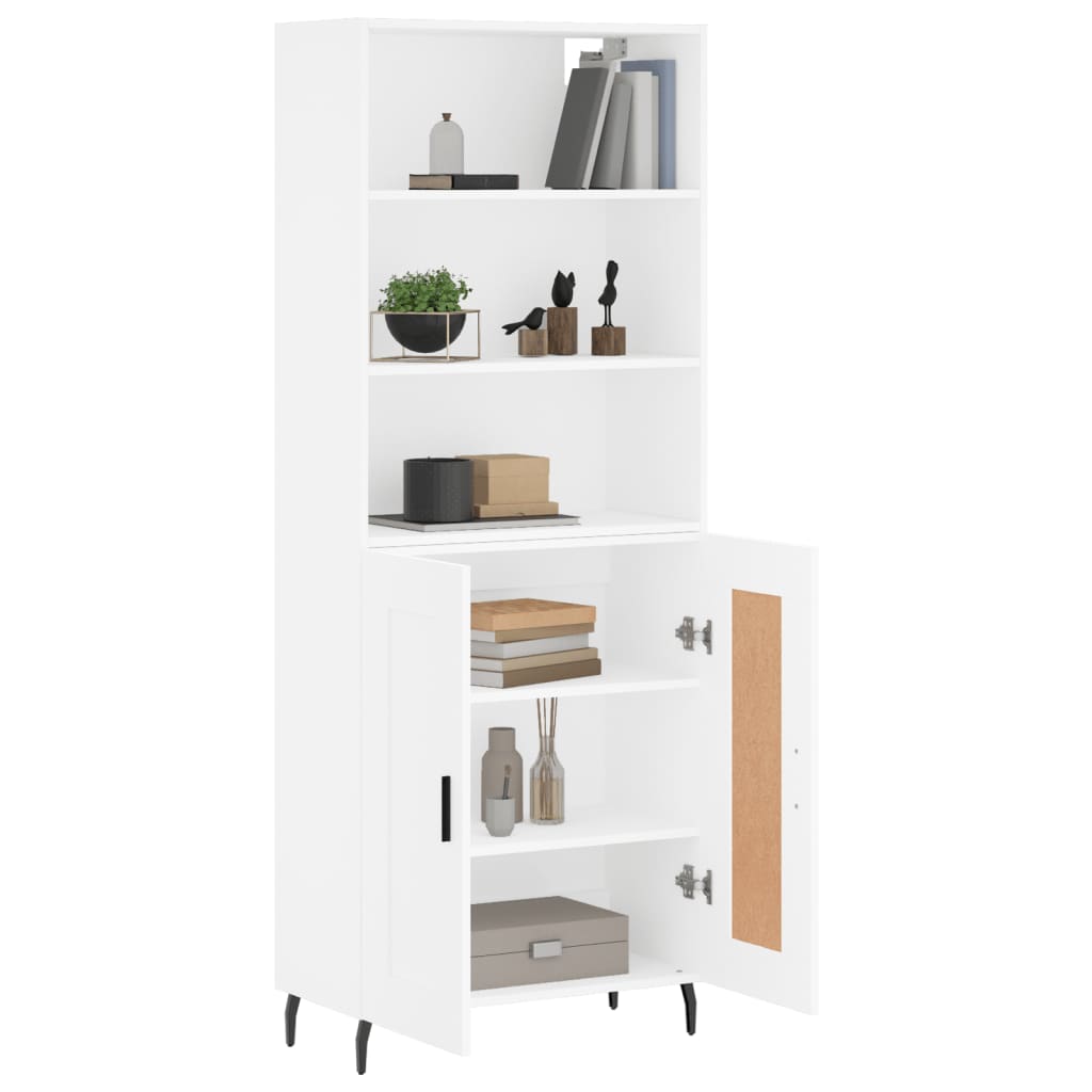 Buffet haut Blanc 69,5x34x180 cm Bois d'ingénierie - XIOS