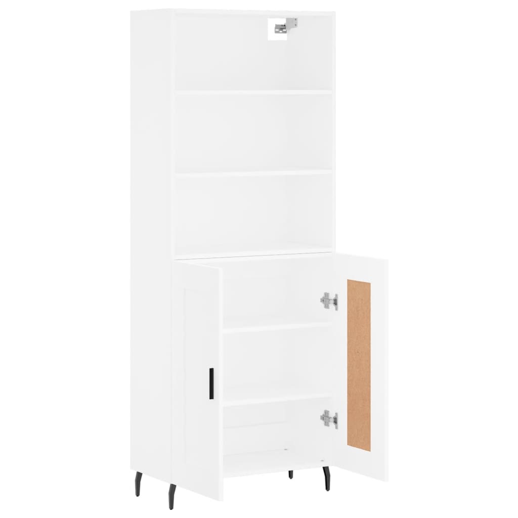 Buffet haut Blanc 69,5x34x180 cm Bois d'ingénierie - XIOS
