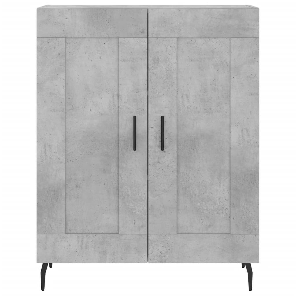 Buffet haut Gris béton 69,5x34x180 cm Bois d'ingénierie - XIOS