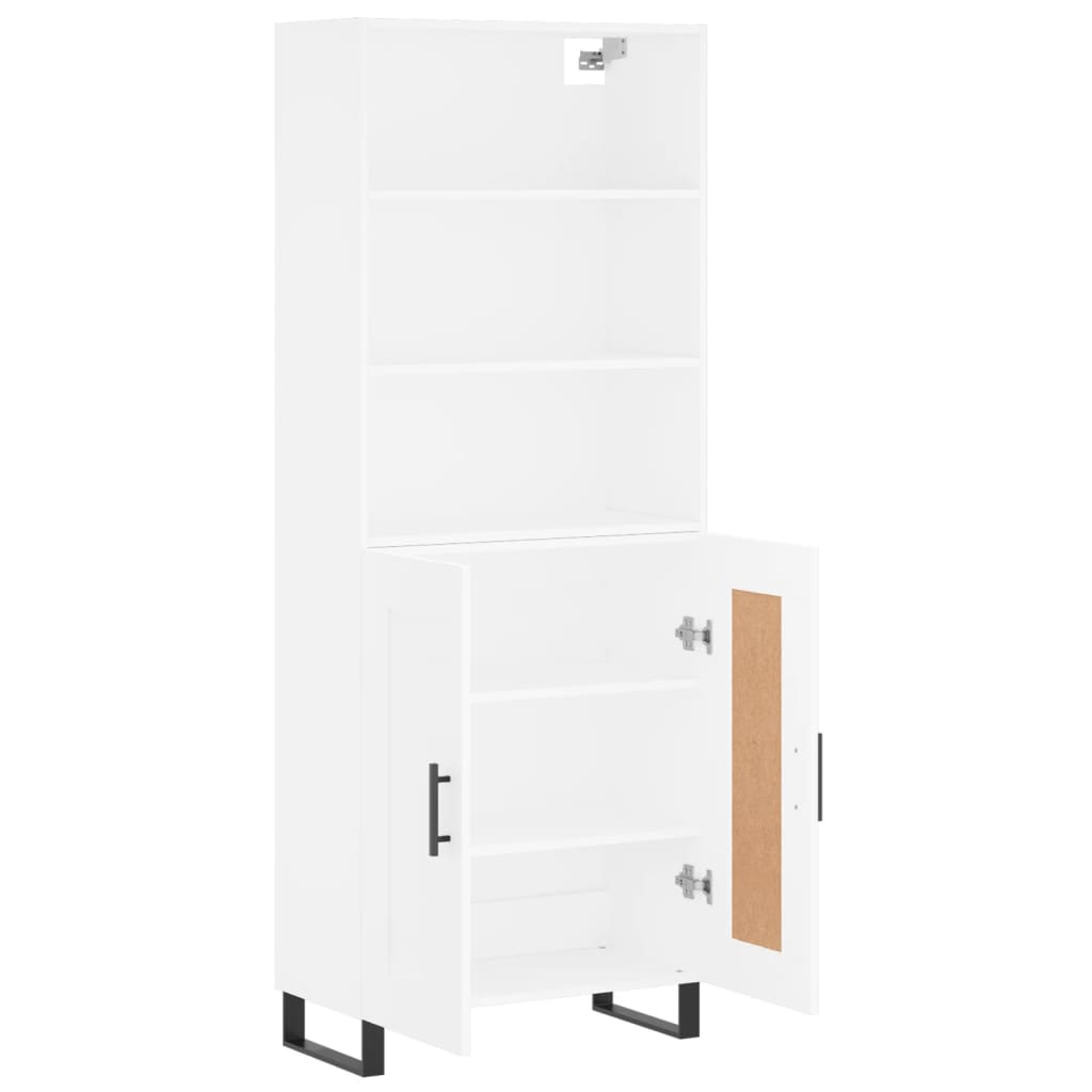 Buffet haut Blanc 69,5x34x180 cm Bois d'ingénierie - XIOS