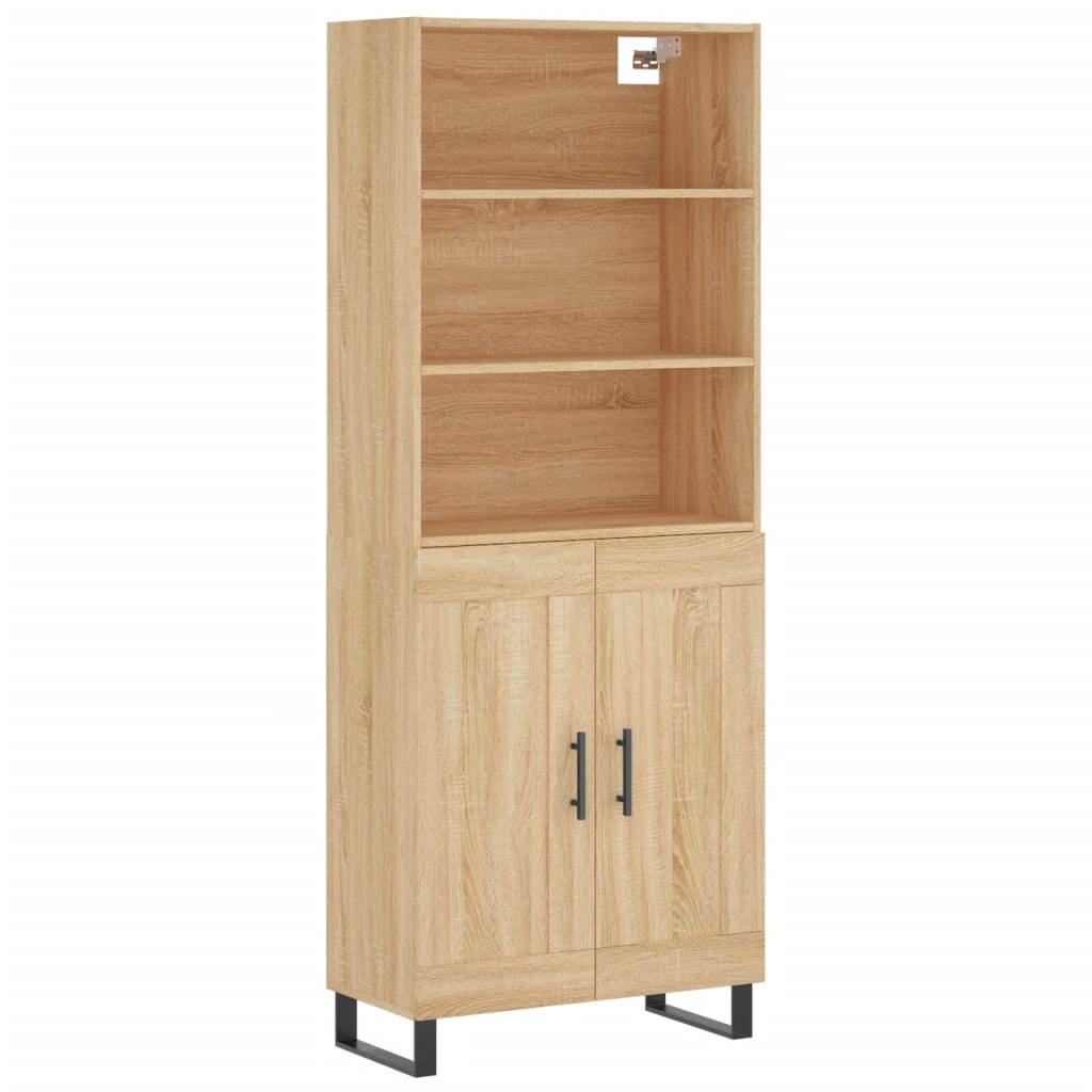 Buffet haut Chêne sonoma 69,5x34x180 cm Bois d'ingénierie - XIOS