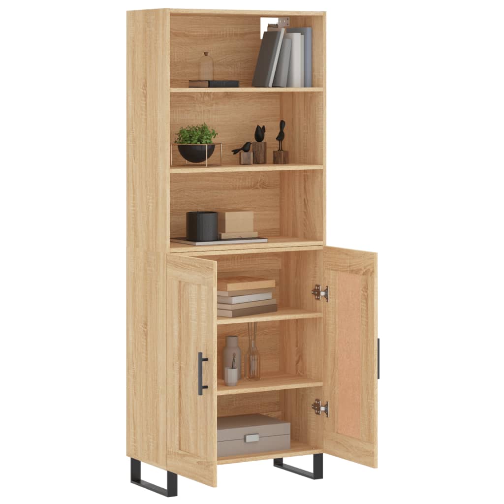 Buffet haut Chêne sonoma 69,5x34x180 cm Bois d'ingénierie - XIOS
