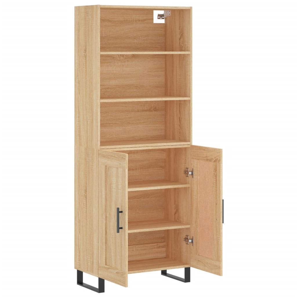 Buffet haut Chêne sonoma 69,5x34x180 cm Bois d'ingénierie - XIOS
