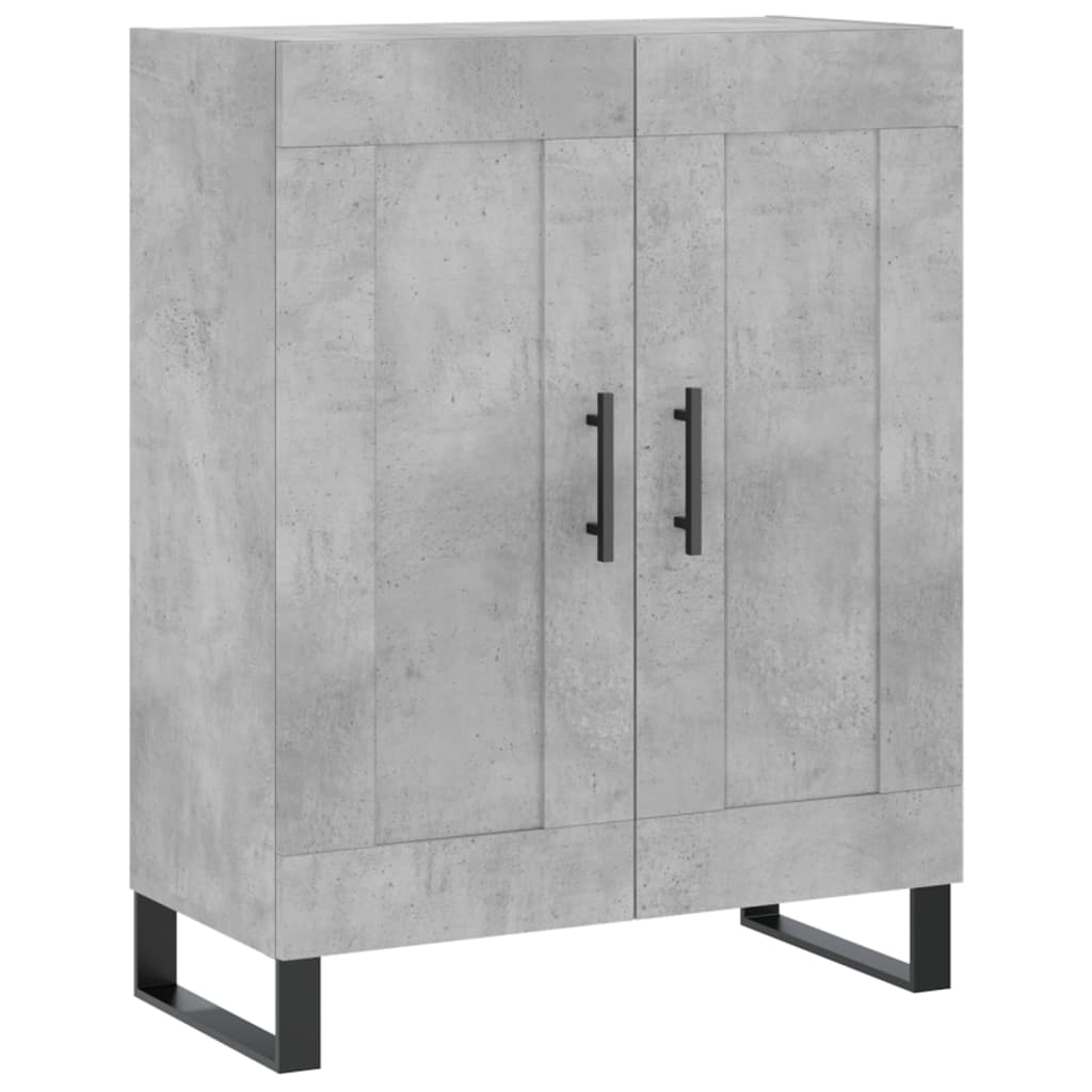 Buffet haut Gris béton 69,5x34x180 cm Bois d'ingénierie - XIOS