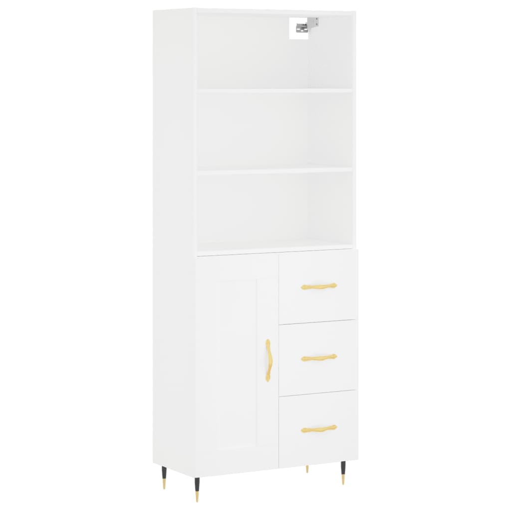 Buffet haut Blanc 69,5x34x180 cm Bois d'ingénierie - XIOS
