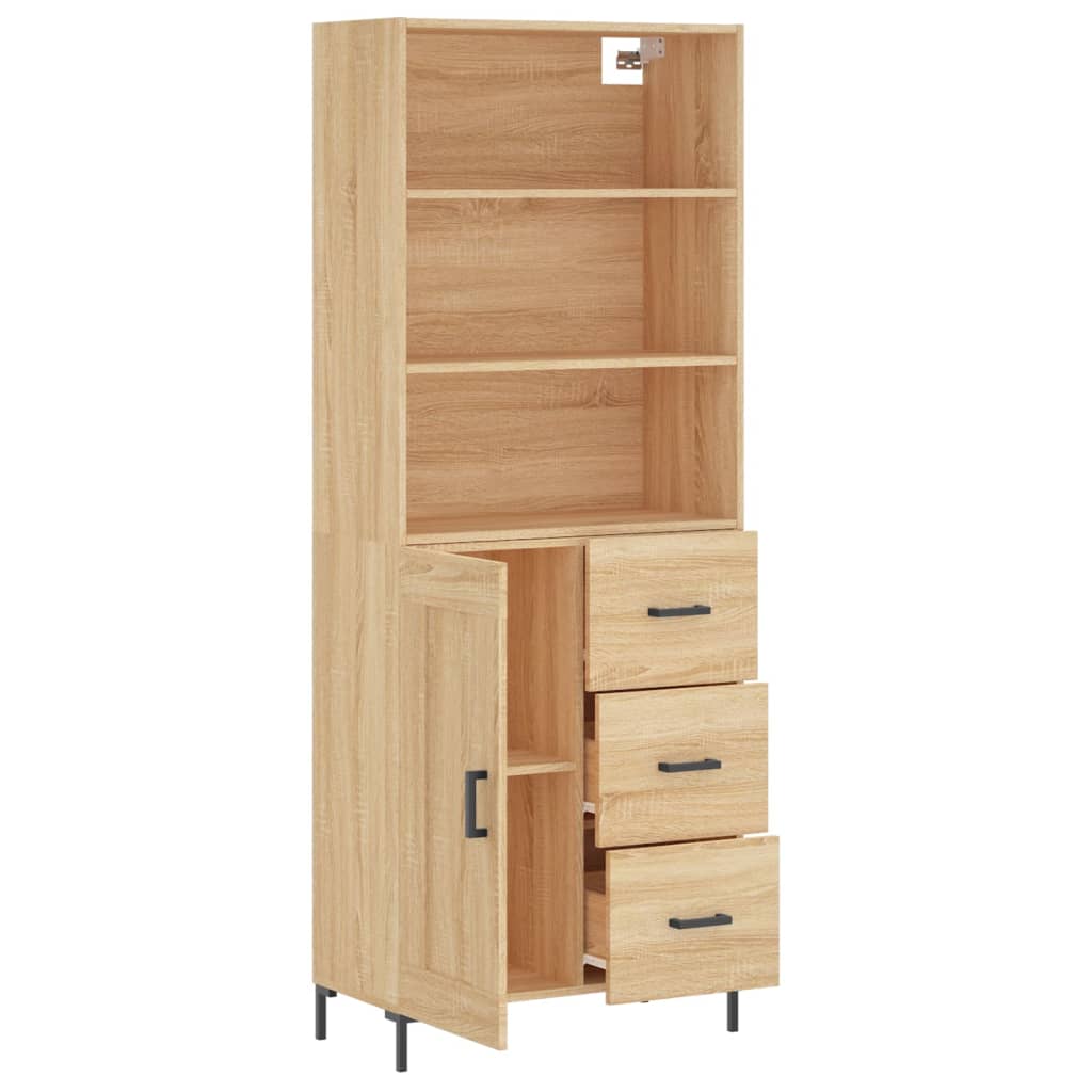Buffet haut Chêne sonoma 69,5x34x180 cm Bois d'ingénierie - XIOS