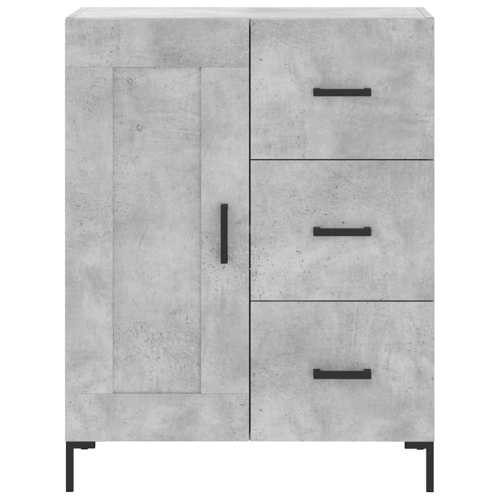 Buffet haut Gris béton 69,5x34x180 cm Bois d'ingénierie - XIOS