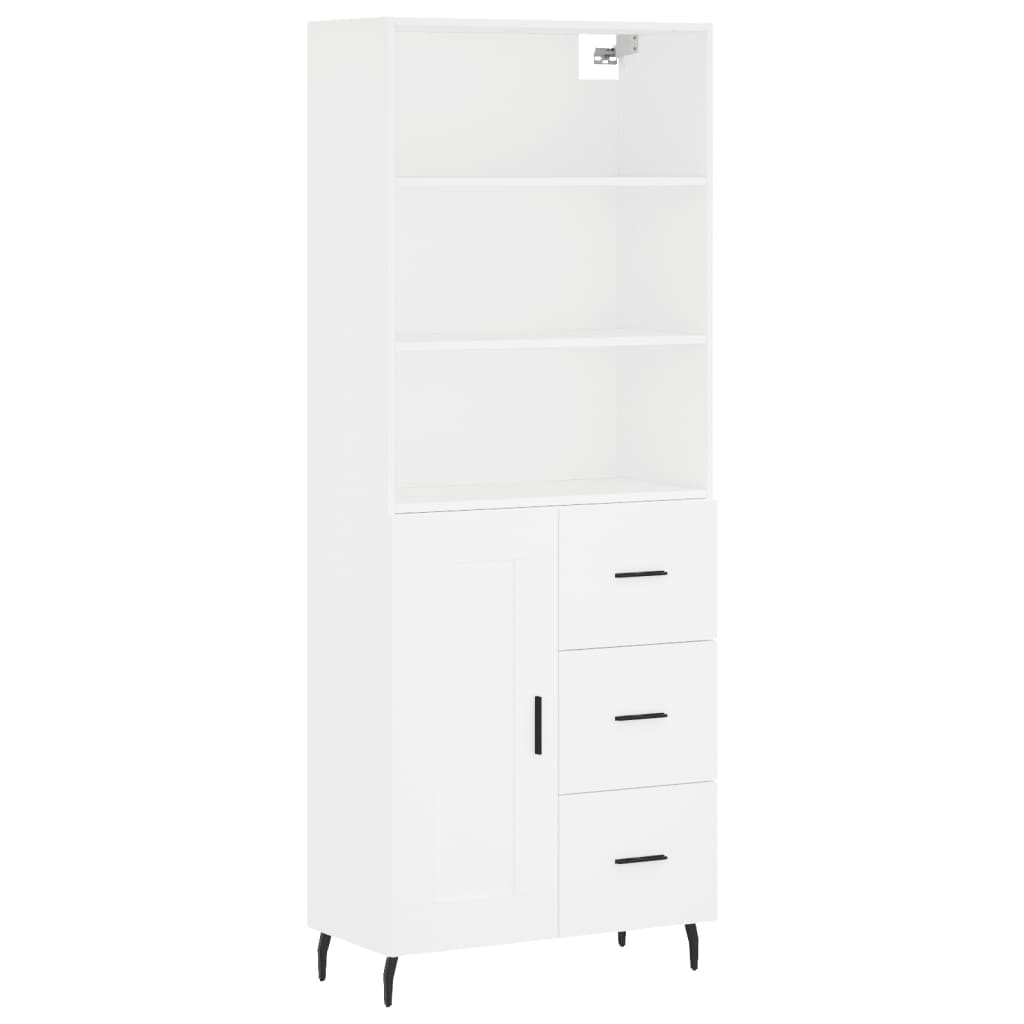 Buffet haut Blanc 69,5x34x180 cm Bois d'ingénierie - XIOS