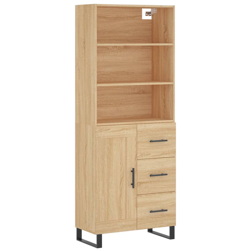 Buffet haut Chêne sonoma 69,5x34x180 cm Bois d'ingénierie - XIOS