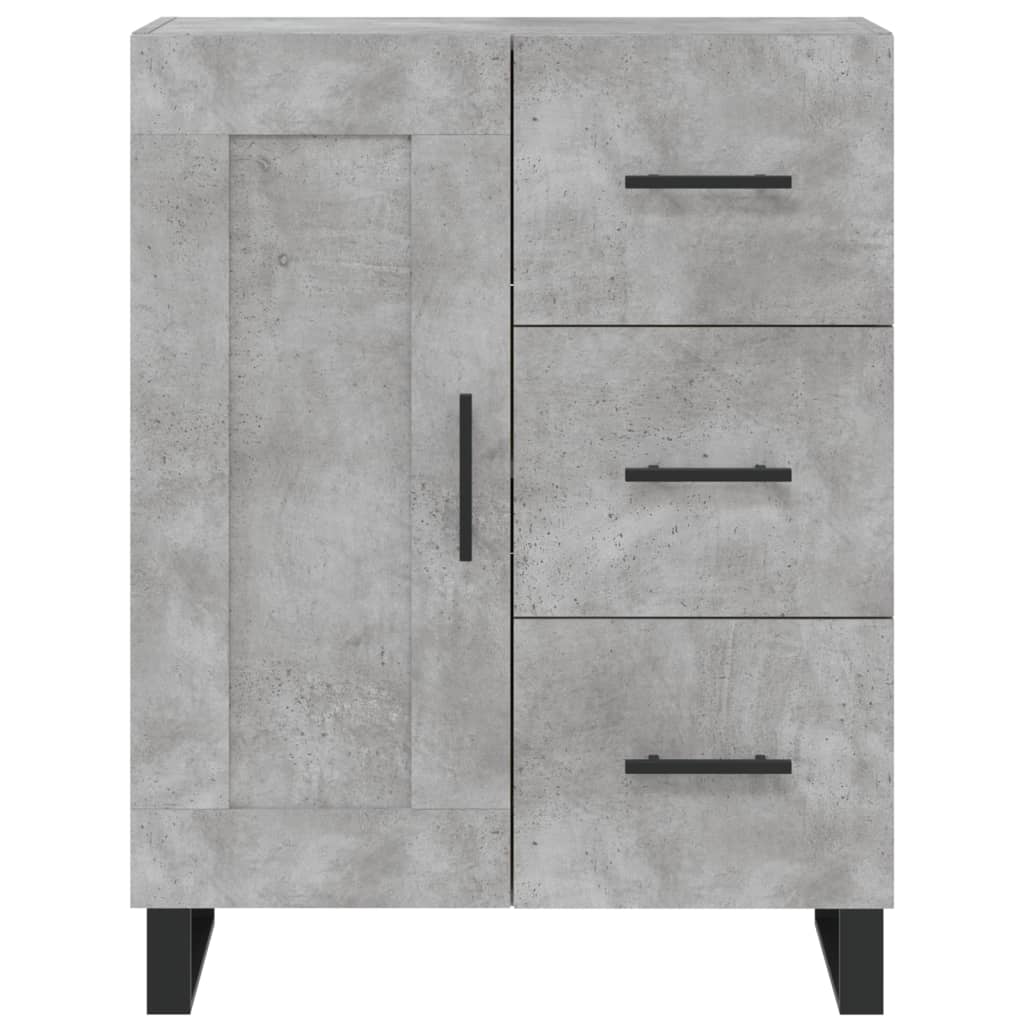 Buffet haut Gris béton 69,5x34x180 cm Bois d'ingénierie - XIOS