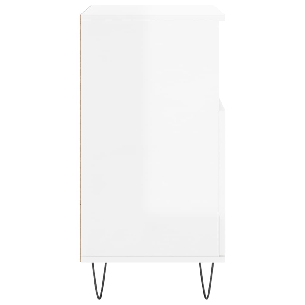 Buffets 2 pcs blanc brillant bois d'ingénierie - XIOS